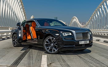 Rolls Royce Wraith Silver roof (Black), 2019 for rent in Abu-Dhabi