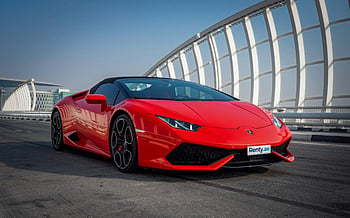Lamborghini Huracan Spyder (Красный), 2018 для аренды в Шарджа