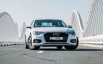 Audi A6 (Белый), 2021 для аренды в Абу-Даби