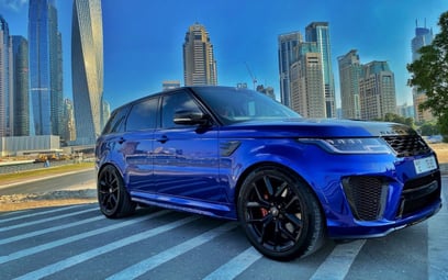 Range Rover Sport SVR (Blue), 2020 for rent in Dubai