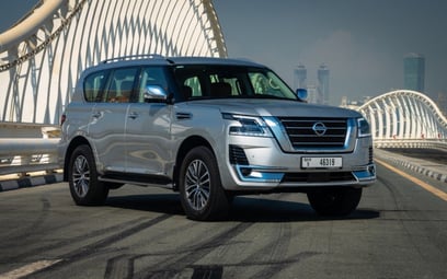 Nissan Patrol V6 (Silver Grey), 2021 for rent in Dubai