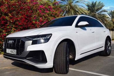 Audi Q8 (White), 2019 for rent in Dubai