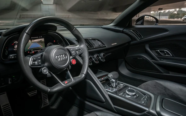 أودي R8 V10 سبايدر (أسود), 2021