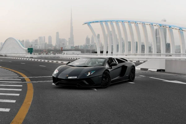 Lamborghini Aventador Roadster (Черный), 2018